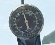 Thermometer at 4400' in the Blue Ridge.
